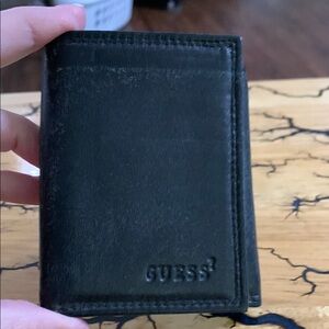 Guess Black Leather Key & Card Holder